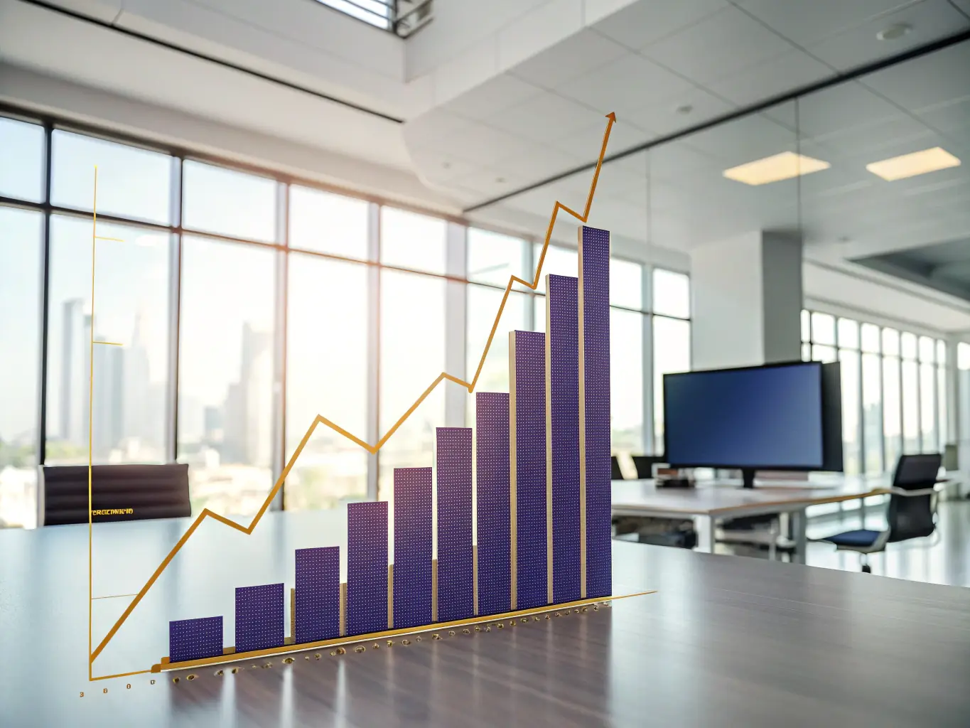 A graph showing the power of compound interest over time, illustrating long-term wealth growth.